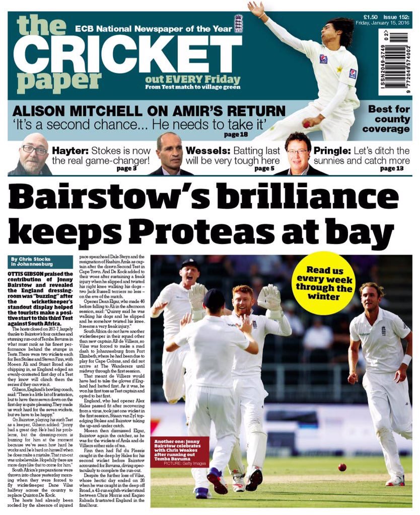 In this week's <a href="/TheCricketPaper/">The Cricket Paper</a> I've written about the return of Amir to int'l cricket after his ban
