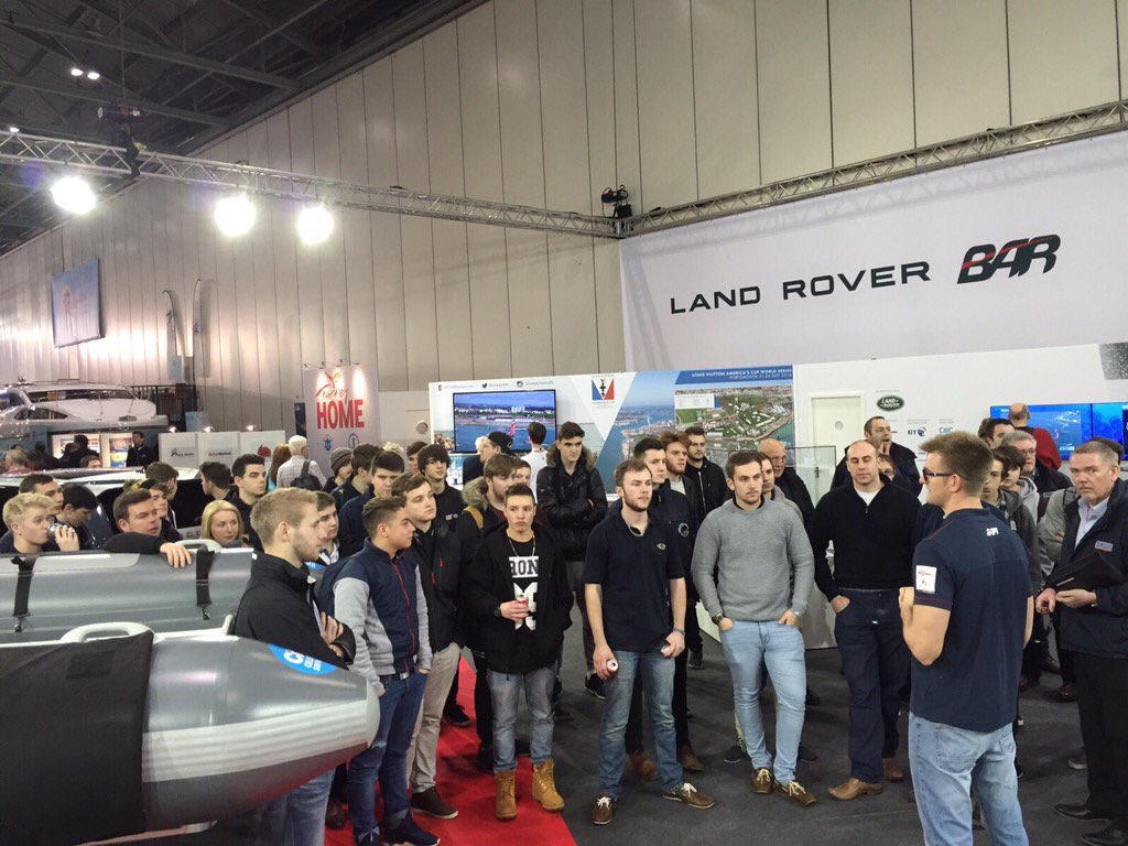 ATSails's tweet image. Good to see my rib protection skirts are going well and are on show at the boat show @LandRoverBAR @ATSails