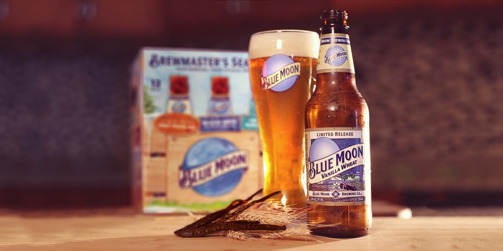 BlueMoonBrewCo's tweet photo. Wheat blended with vanilla bean create a perfect combination of flavors for our #SpringSampler Pack and your winter. https://t.co/XJDEOpW323
