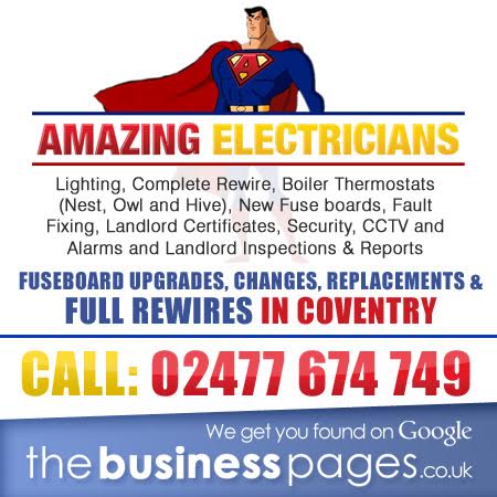 Tel: 07793 134 868 #NICEIC #Electricians #Electrical in #Coventry &amp; the #WestMidlands sybo.uk/cr