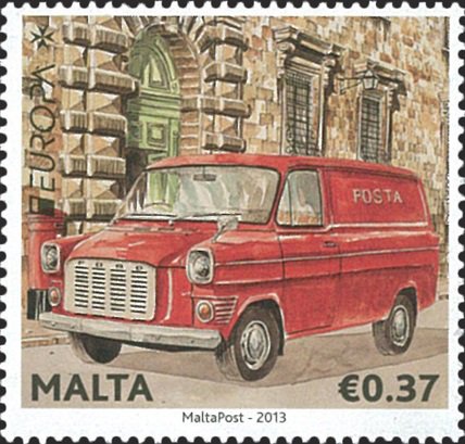 MaltaPost's tweet photo. This #postalvan makes its way up Merchant's Street, #Valletta, past Auberge d'Italie #stamp https://t.co/1XNHbyeCFY https://t.co/CWS2F8UC2x