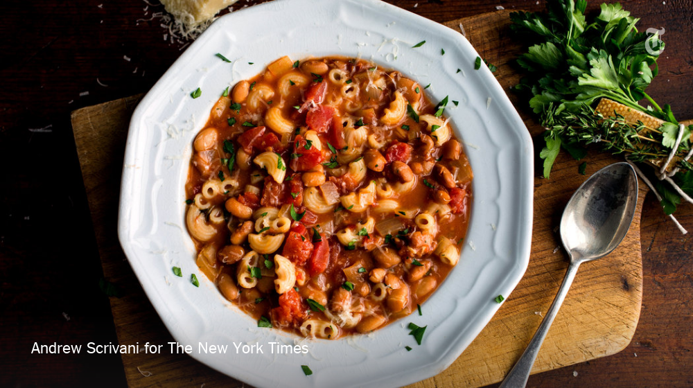 Pasta e Fagioli — a rich, vegetarian dish that will help you stick to your resolutions (via instagram.com/nytfood)