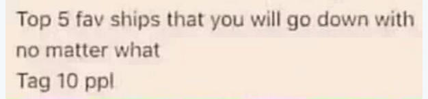 ThomasStorai's tweet photo. Tagged by @GodsGirl1989 
1. #Suliet
2. #Klaine
3. #CaptainSwan
4. #Shoot
5. #Leeham / #Polivia https://t.co/pRxBHRgesm