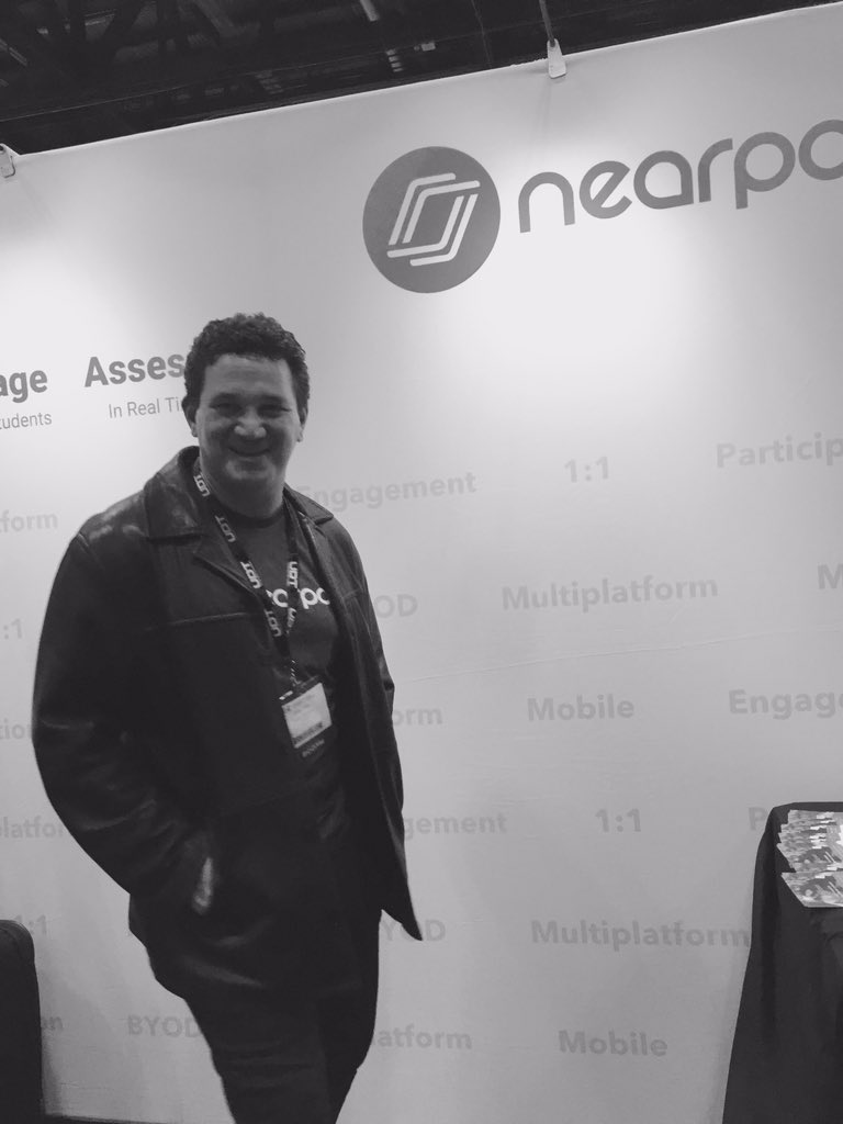 MichelleAbbs's tweet image. One of @nearpod&apos;s founders @felipenearpod rocking his jacket and enjoying his day at #FETC16 #edtechleader