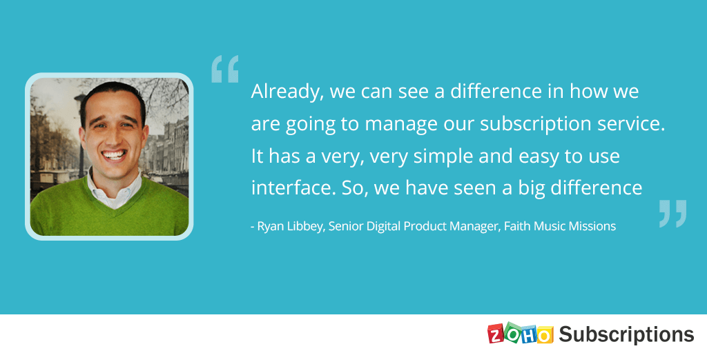 Zoho's tweet photo. Check out how #ZohoSubscriptions helped @MyFaithMusic streamline their #SubscriptionBilling https://t.co/0YcJHUWL39 https://t.co/pKTQjOxvOZ