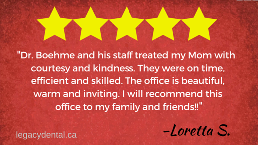 legacydentaldds's tweet photo. Thanks Loretta for this great recommendation. We hope to see you and your Mom again soon! #testimonialthursday https://t.co/COY3G7Ej7g