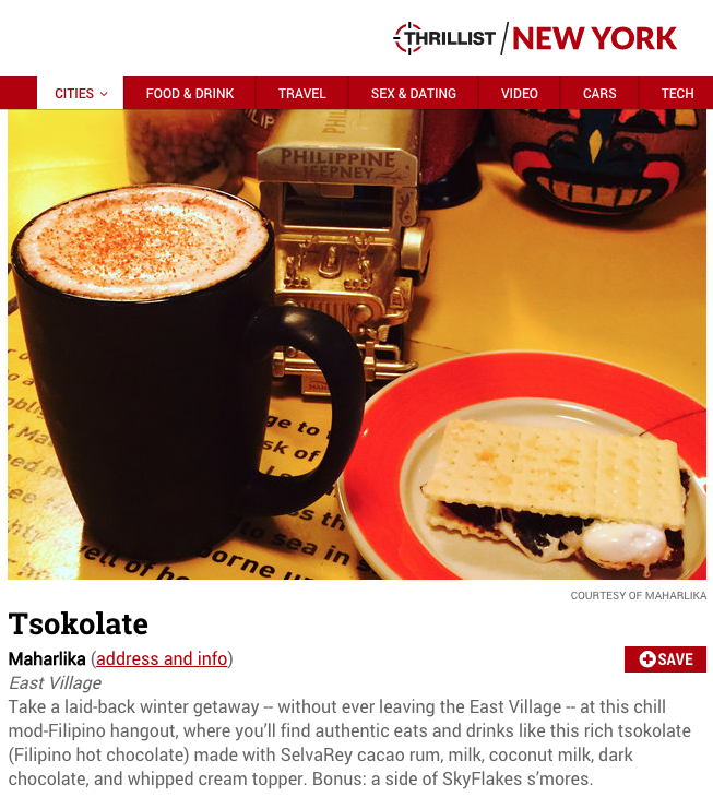 MaharlikaNYC's tweet image. Grab a hot #tsokolate with a sky flakes s’more tonite via @Thrillist