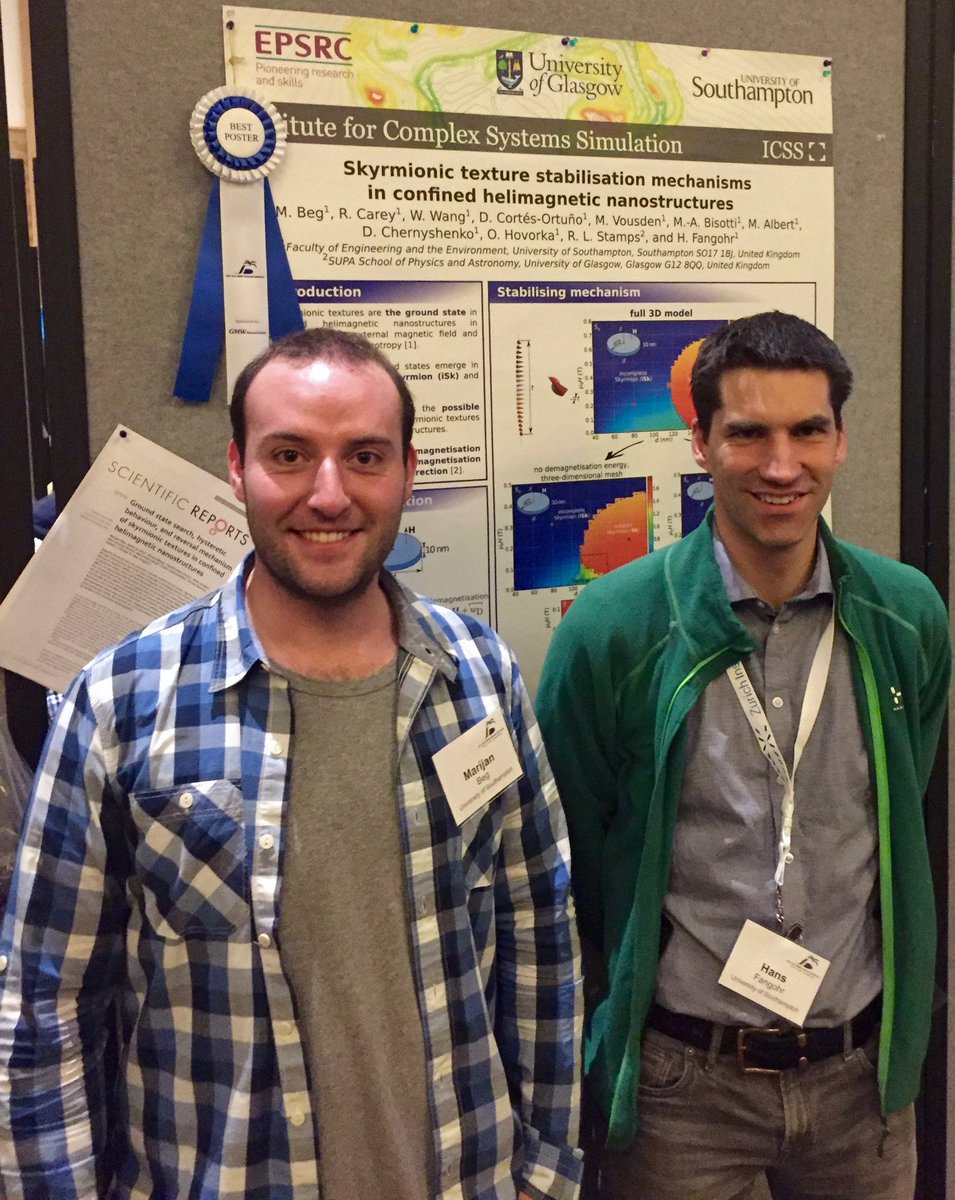 NGCM_Soton's tweet photo. ICSS #EPSRC Doctoral Training Centre student Marijan Beg wins BEST POSTER price at conference in San Diego, CA! https://t.co/R13K0s5O4t