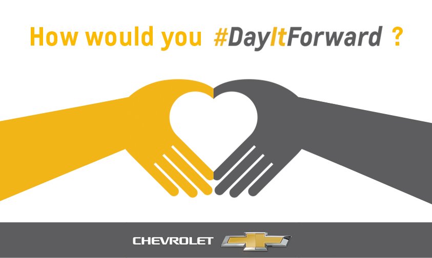 chevrolet's tweet photo. #DayItForward by doing an unexpected act of kindness for someone. What would you do if anything was possible? https://t.co/gsHIPv5Y8h