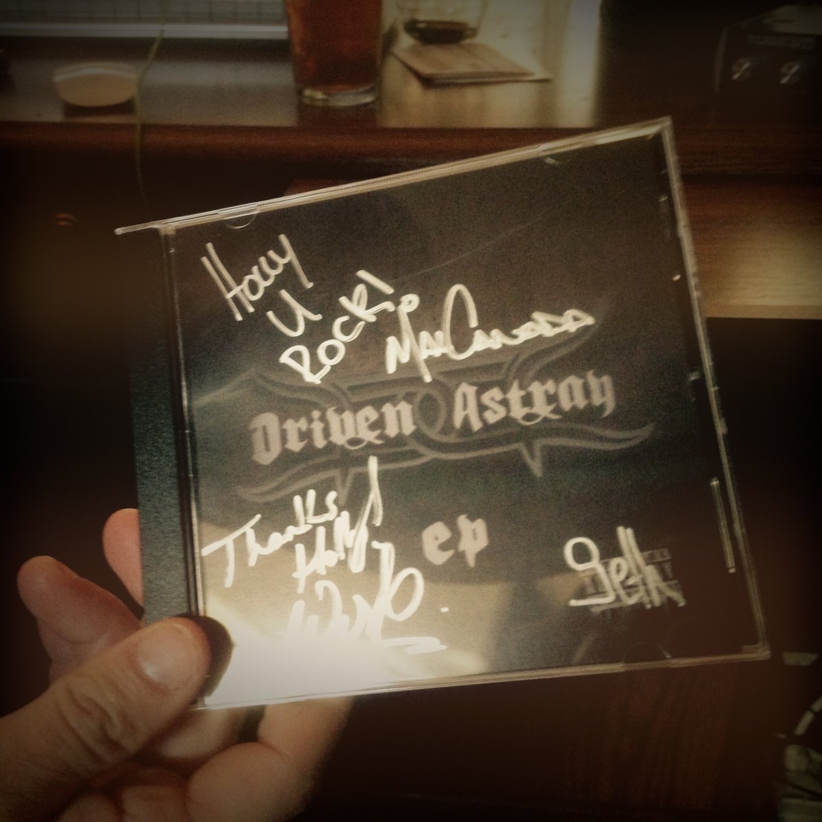 DrivenAstray's tweet photo. We have FIVE autographed EP's left. These are the last of the first print. https://t.co/enR7TQRl65 https://t.co/x9D1h0BQii