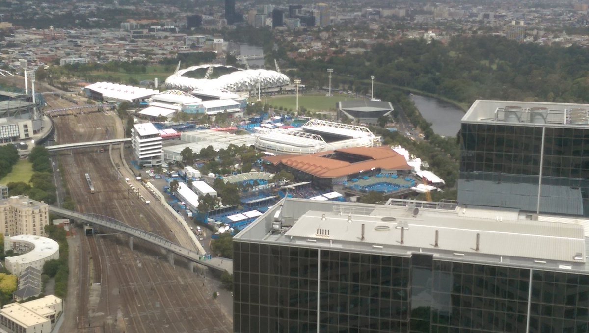 IndusLamp's tweet image. #AustralianOpen live from level 45.