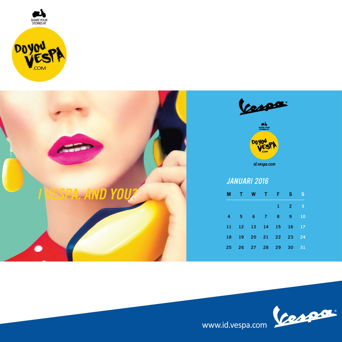 Hai Vespa Lovers, yuk download kalender Vespa bulan Januari di id.vespa.com/special-offers… #DoYouVespa #Vespa #Calendar