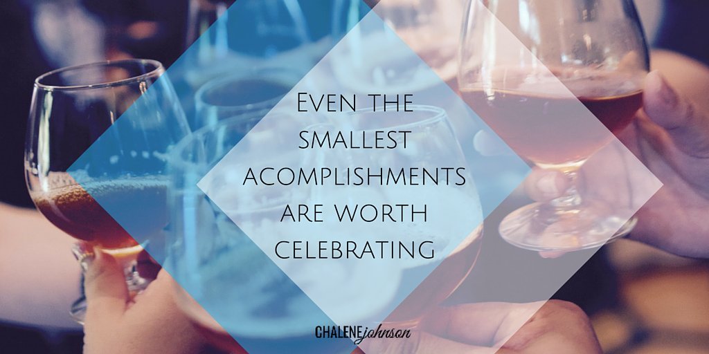 Whether it's even just a tiny step in the right direction, or a big achievement..It all deserves some celebrating.