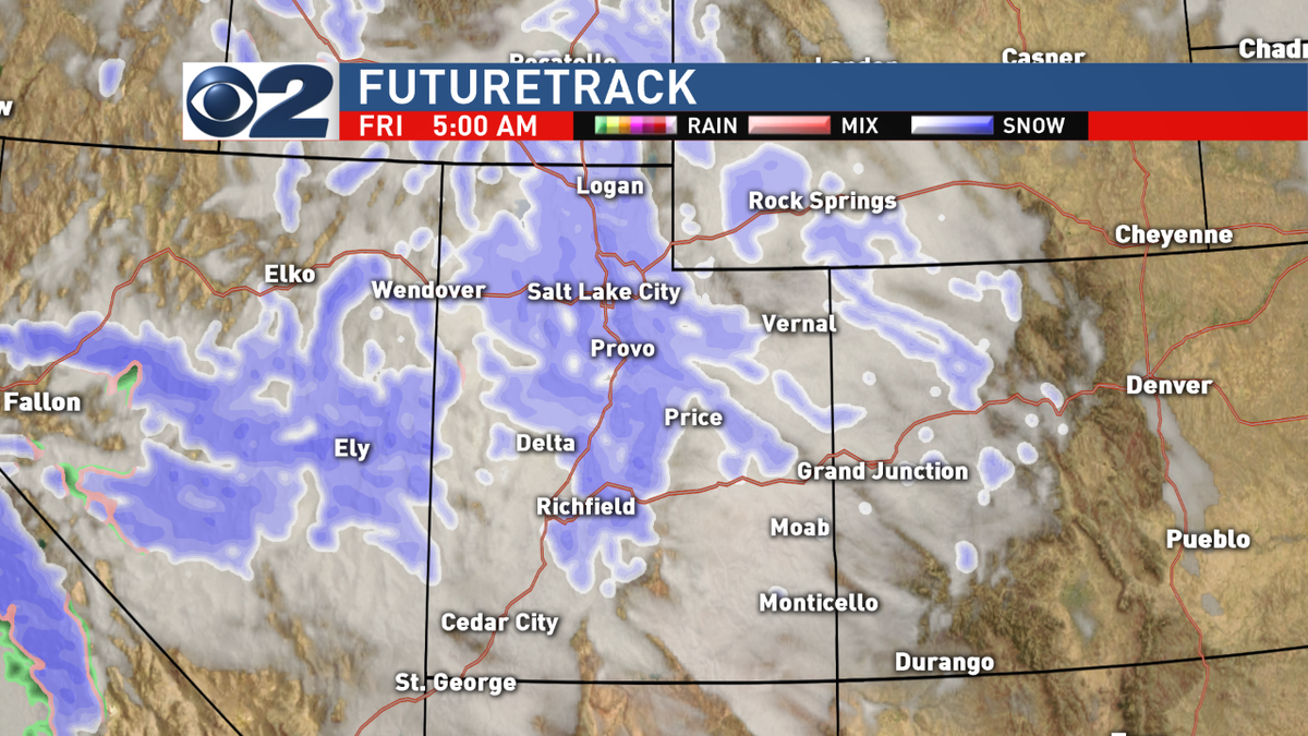 2NewsWeather's tweet photo. Snow likely, northern Utah tonight thru Friday noon. A commuter special. Forecast on @KUTV2News #expectmore #utwx https://t.co/6LbwgFjGWx