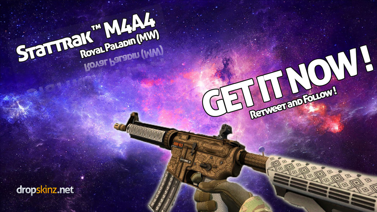 dropskinz's tweet photo. StatTrak™ M4A4 | Royal Paladin

Enter here >>> https://t.co/mLW8boj02R

RT + FOLLOW 
#CSGOgiveaway #freeCSGOskins https://t.co/il0zZhBYQH
