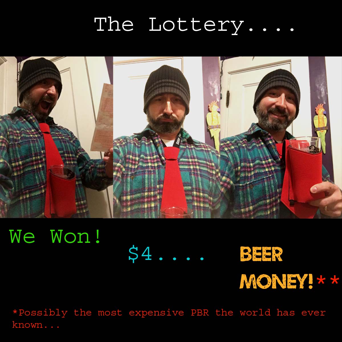 TheBevTie's tweet photo. The #Powerball #lottery is all like......#PBR https://t.co/Nsi9uuu3y4