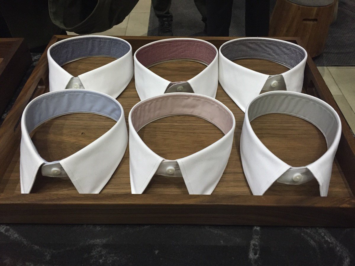gwstyling's tweet photo. Collars @indochino popup shop in MaRS. Very useful commerce advice from @Drew_Green #RetailTechTo #indochino https://t.co/cwp8KchlYy