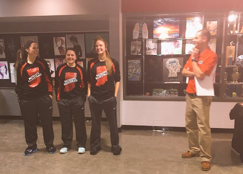 alliestroud's tweet photo. this picture perfectly describes our relationship with our coach
#seniornight  love you guys ❤️ https://t.co/XPzExDB3c5