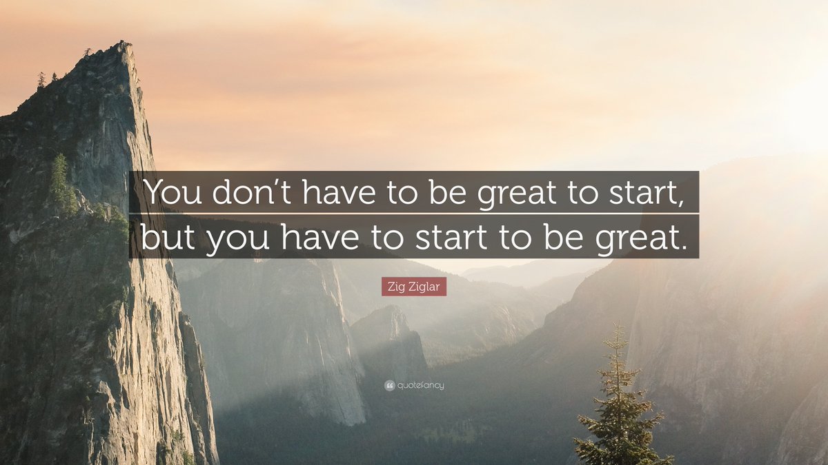 CREW_Magazine's tweet photo. #QuoteoftheDay "...you have to start to be great.” https://t.co/4kGB9ZkXGn