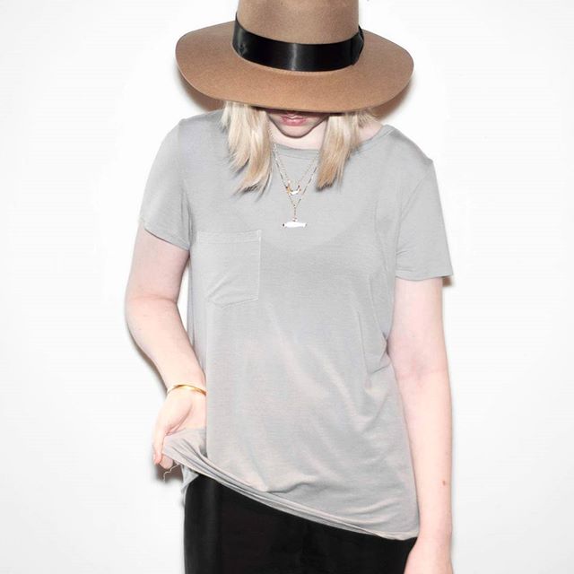 zebraclubvan's tweet photo. #MadeinLA shirt from #GroceriesApparel w/ jewelry from local maker #WolfCircus & a #brixton wide brim hat https://t.co/pptB26aPj9