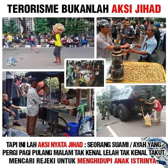 #KamiTidakTakut Teroris!! Kami akan berjihad dengan cara kami, JIHAD memberikan NAFKAH TERBAIK dari CARA yg HALAL.