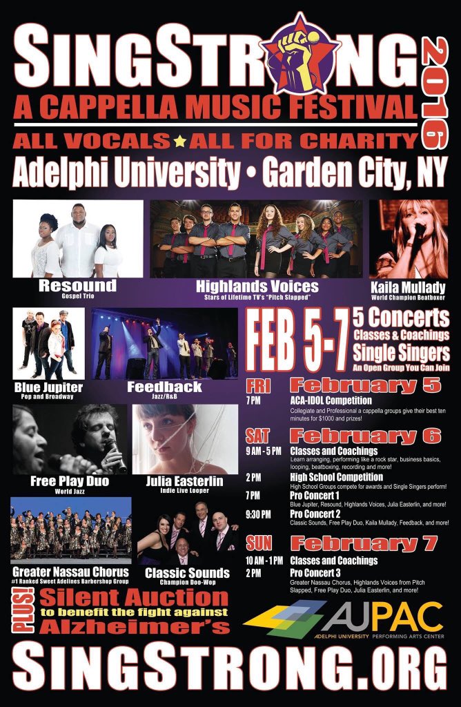 GN_Chorus's tweet image. GNC is excited and honored to be a participant in New York SingStrong 2016 A Cappella fundraising festival!