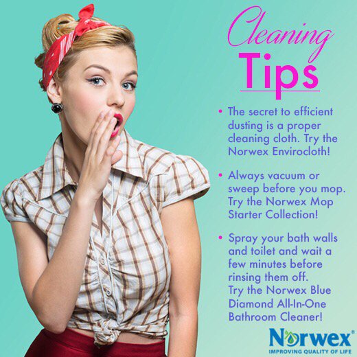 norwex's tweet photo. Did you know that the secret to efficient dusting is a proper cleaning cloth? Here are more #tips! #HealthyLiving https://t.co/QPkLM76Cxz