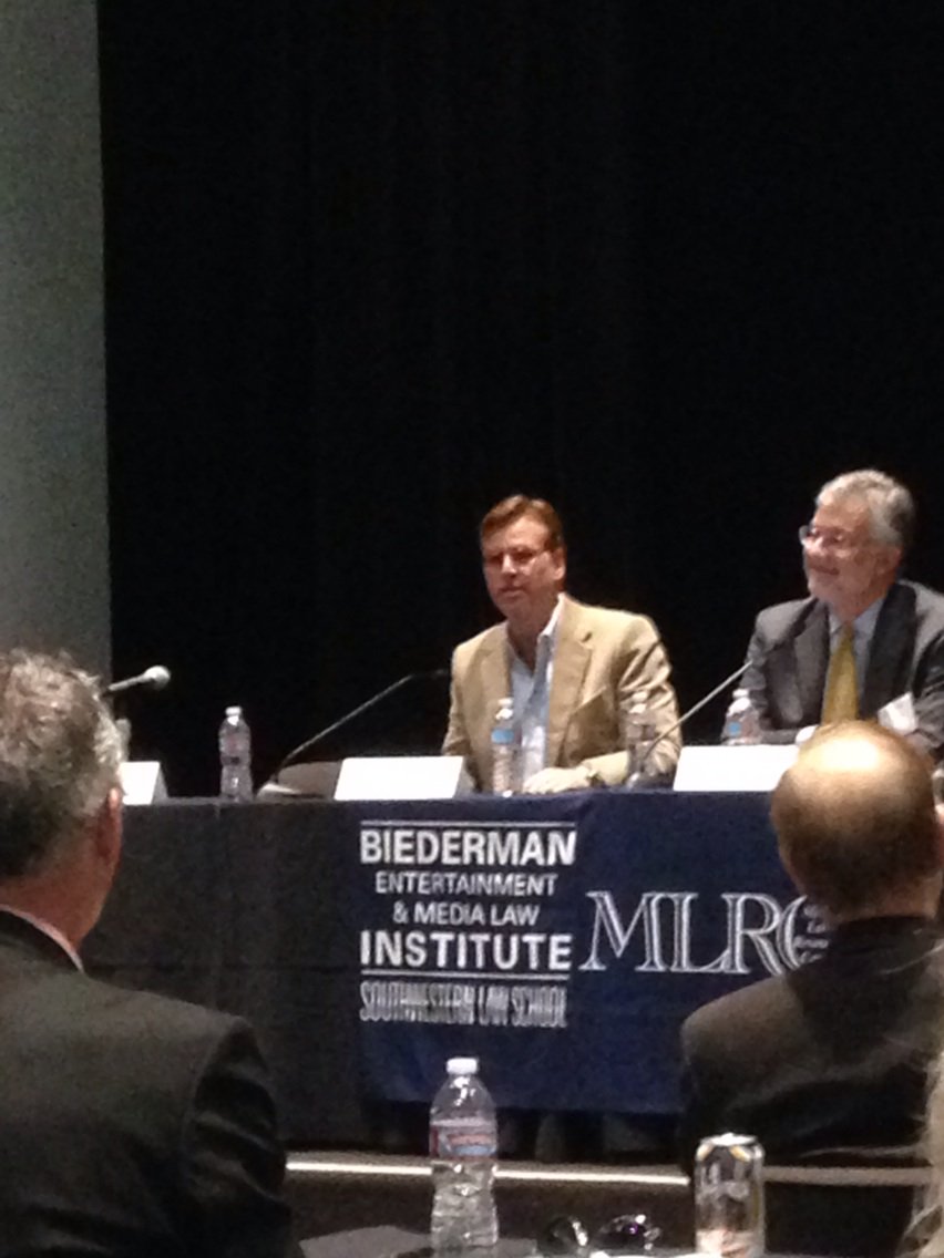 ProfClayCalvert's tweet image. #AaronSorkin talking about #SonyHack info disclosure @MediaLawMLRC with @VolokhC in #LA