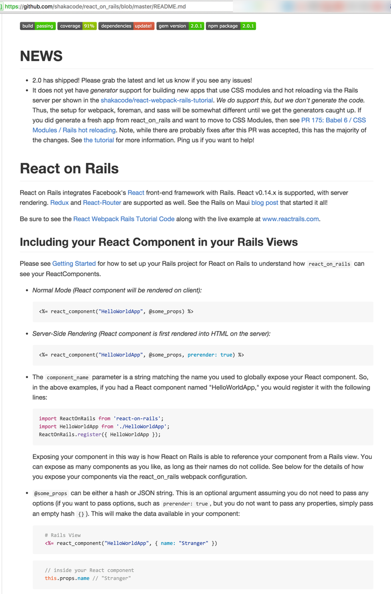 shakacode's tweet image. 🎉🎉👏👏YES, we shipped v2 of #ReactOnRails! github.com/shakacode/reac…. 616 stars! Vibrant community! REAL NPM style JS!
