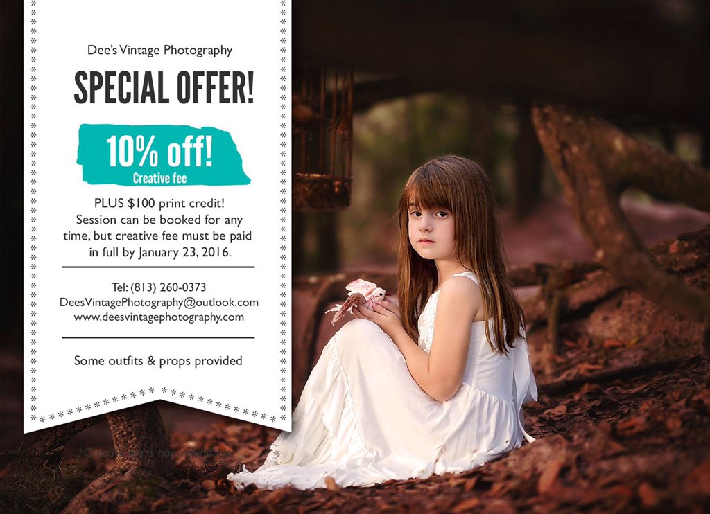 Don't wait! Book now! #Tampa #DealoftheDay #photography