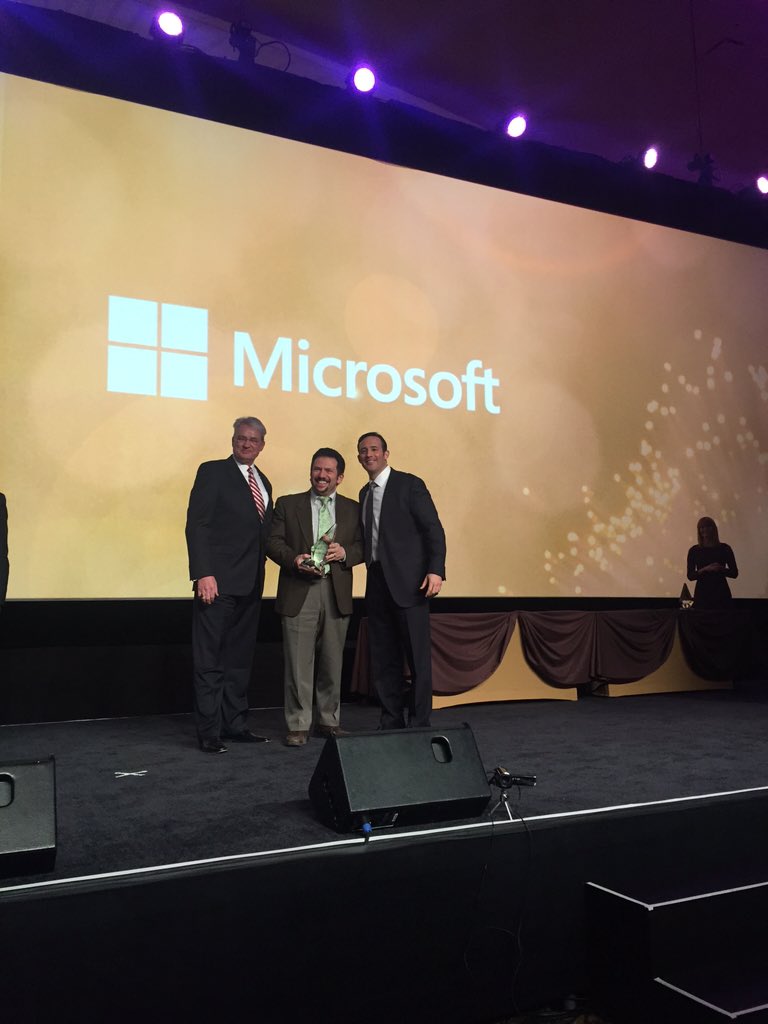 PolyCompany's tweet photo. Congratulations to our Alliance Partner of the Year: @Microsoft! 
#Skype4B #TEAMPolycom https://t.co/qjSzXtuuWg