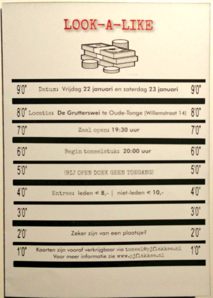 PJFlakkee's tweet image. Na wekenlange voorbereiding is het volgende week zover. De toneelgroep zal het toneelstuk 'look-a-like' opvoeren.