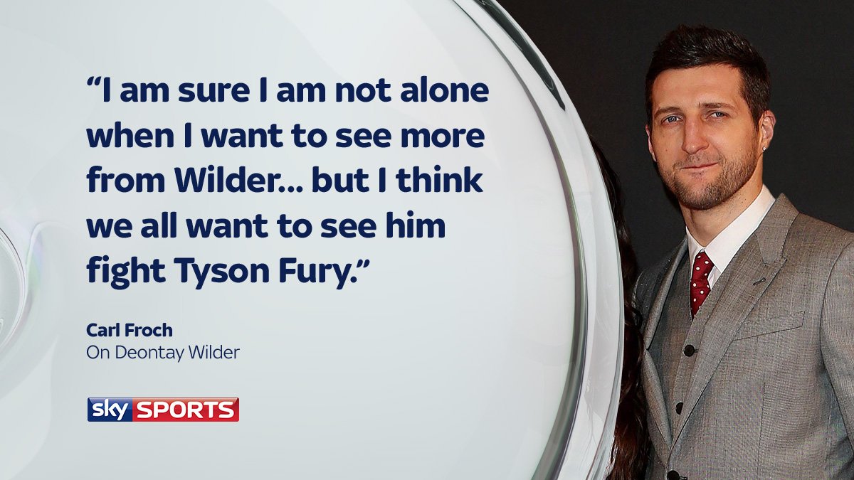 SkySportsBoxing's tweet photo. I want to see more from Deontay @BronzeBomber Wilder, says @Carl_Froch: https://t.co/q4fBagW7pG https://t.co/JzPB6I8t5m