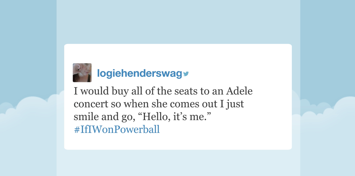 FallonTonight's tweet photo. Your #IfIWonPowerball tweets did NOT disappoint! 👋#FallonTonight https://t.co/l80L7aadwe