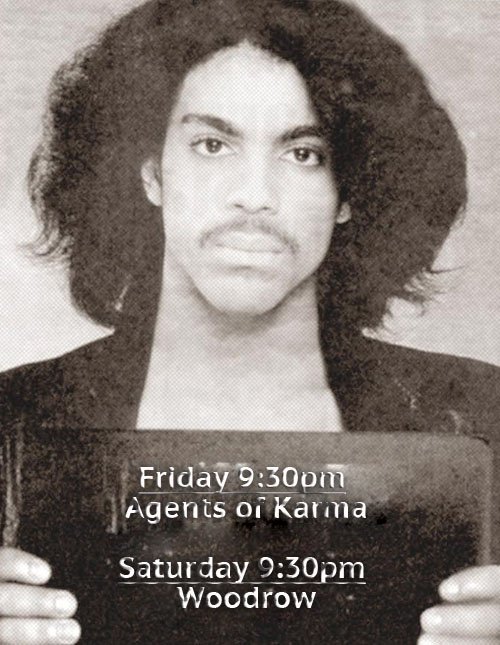 This weekends music lineup! Brought to you by a super sweet Prince mugshot #Humpys #livemusic