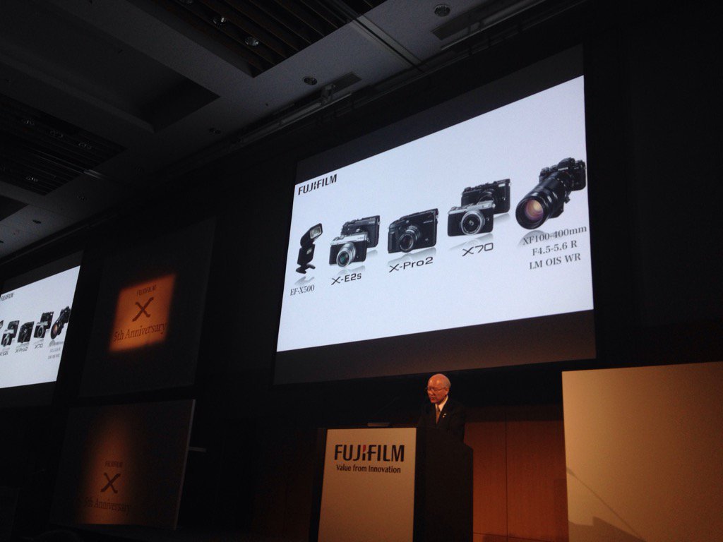 Tora Takahashi, senior VP of Fujifilm Corp, launches 5 new products including XPro 2