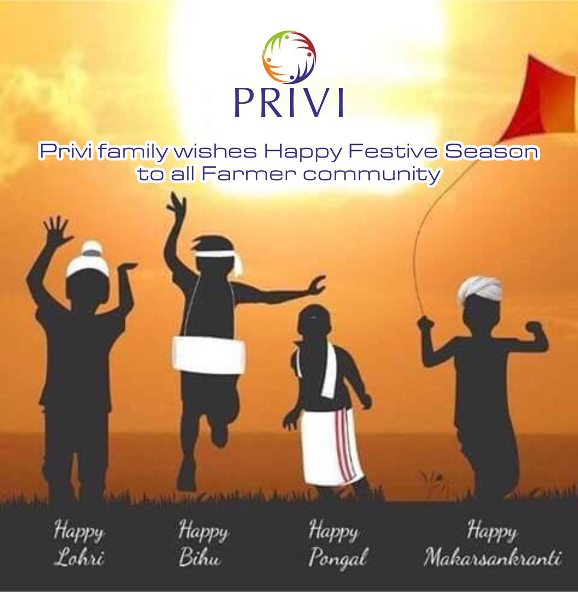 PriviLife's tweet photo. Privi family wishes Happy #FestiveSeason to all Farmer community #Lohri #Pongal #MakarSankranti #Bihu https://t.co/vjCwB3qLRa