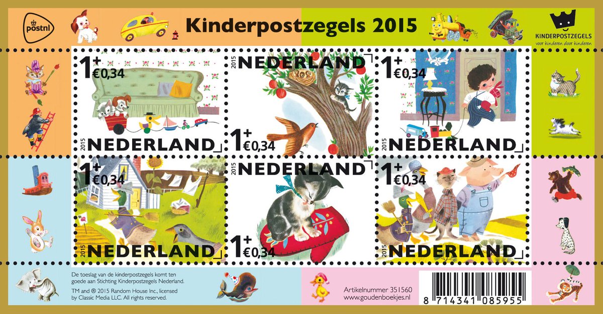 Hoera! De Gouden Boekjes kinderpostzegels zijn verkozen tot de mooiste postzegels van 2015! <a href="/kinderpost/">Kinderpostzegels</a> <a href="/PostNL/">PostNL</a>