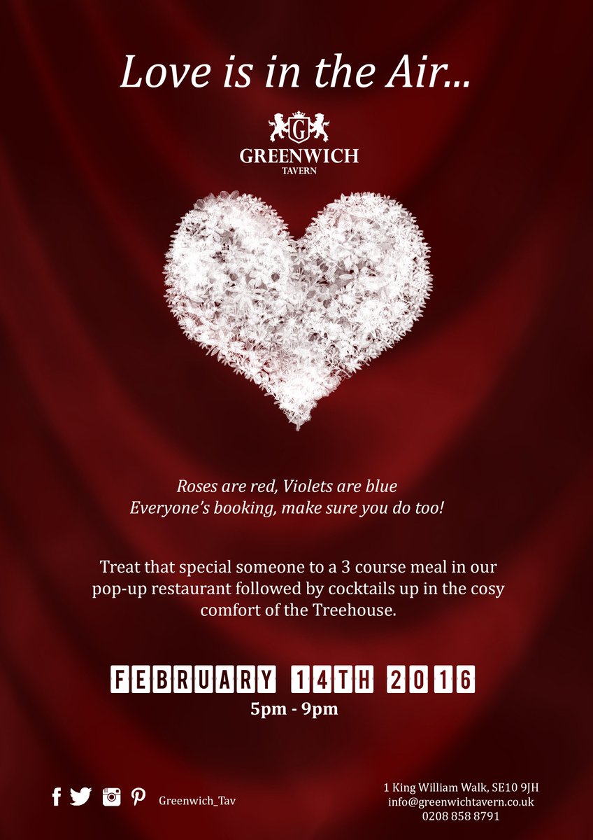 Greenwich_Tav's tweet image. @MumsTGREENWICH We think it's about time the adults get a treat, don't you? Book a babysitter &amp;amp; indulge #Valentines