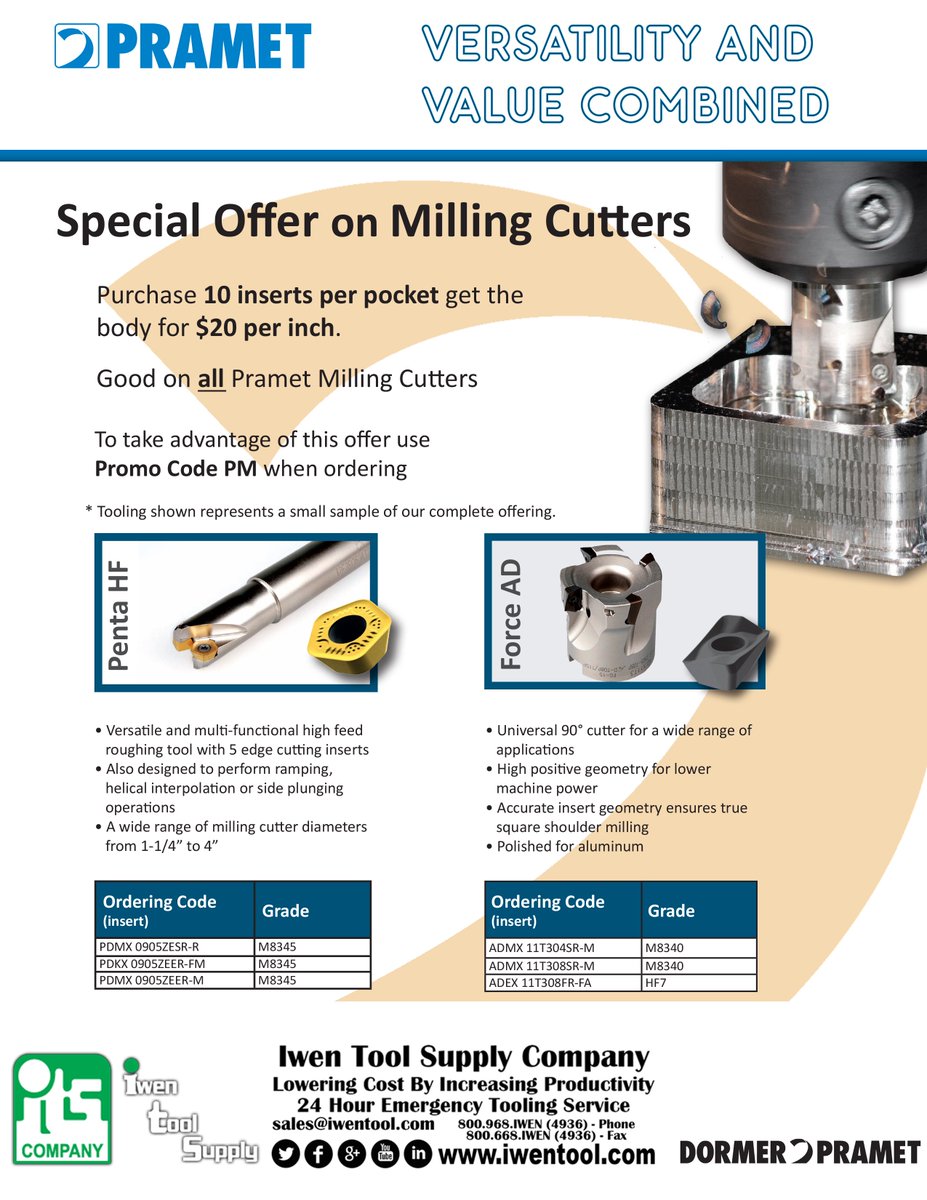 IwenToolSupply's tweet photo. Purchase 10 inserts per pocket &amp; get the body for $20 per inch! #iwentool #millingcutters   https://t.co/3WnGa8nR6V https://t.co/Q8IfkiWSM3