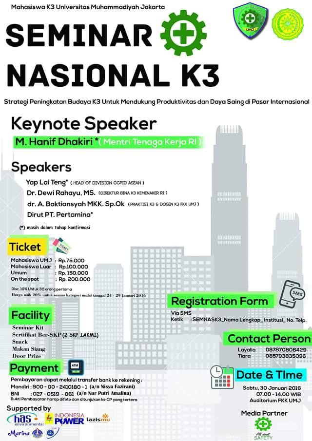 Selamat malam,kami dri FKK UMJ mempersembahkan SEMNAS K3.come and join us dan Mohon bantu jarkom ya <a href="/KM_ITB/">Kabinet KM ITB</a>