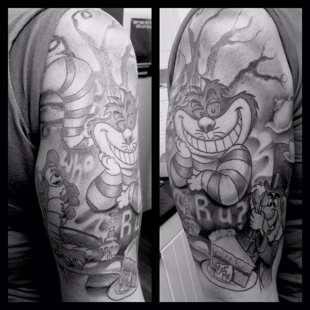 Disney Tattoo Sleeve Black And White
