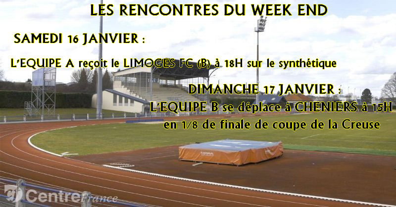 Et voilà les deux rencontres officielles du weekend :