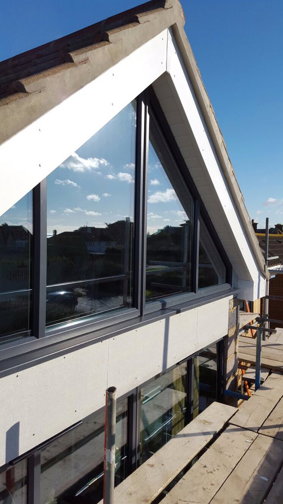 SianPropertyImp's tweet photo. Anthracite grey PVCU gable frame in West Witterings https://t.co/V6tkjnhtLO