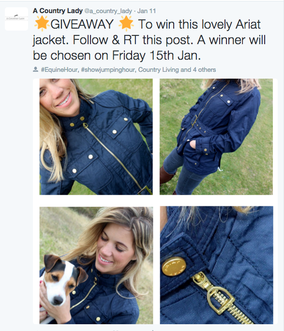 a_country_lady's tweet photo. Today is the LAST DAY to ENTER 😸 #giveaway #Ariatjacket #equestrians #rideinstyle #bloggergiveway #competition https://t.co/K84cWvO3ly