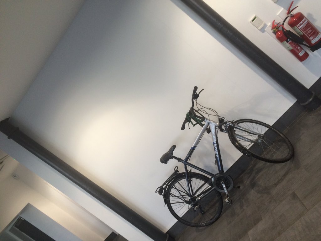 Stabled between the iron pillars of the former Officers' Stables in #EbringtonSquare now Ollie's #heritage #cycling