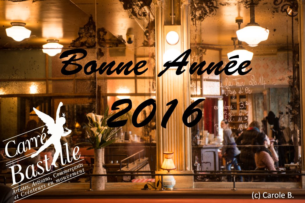 Carre_Bastille's tweet photo. Carré Bastille vous souhaite une belle année 2016 festive, créative, gastronomique, chaleureuse et aimante ! https://t.co/mMgzNm0xJO