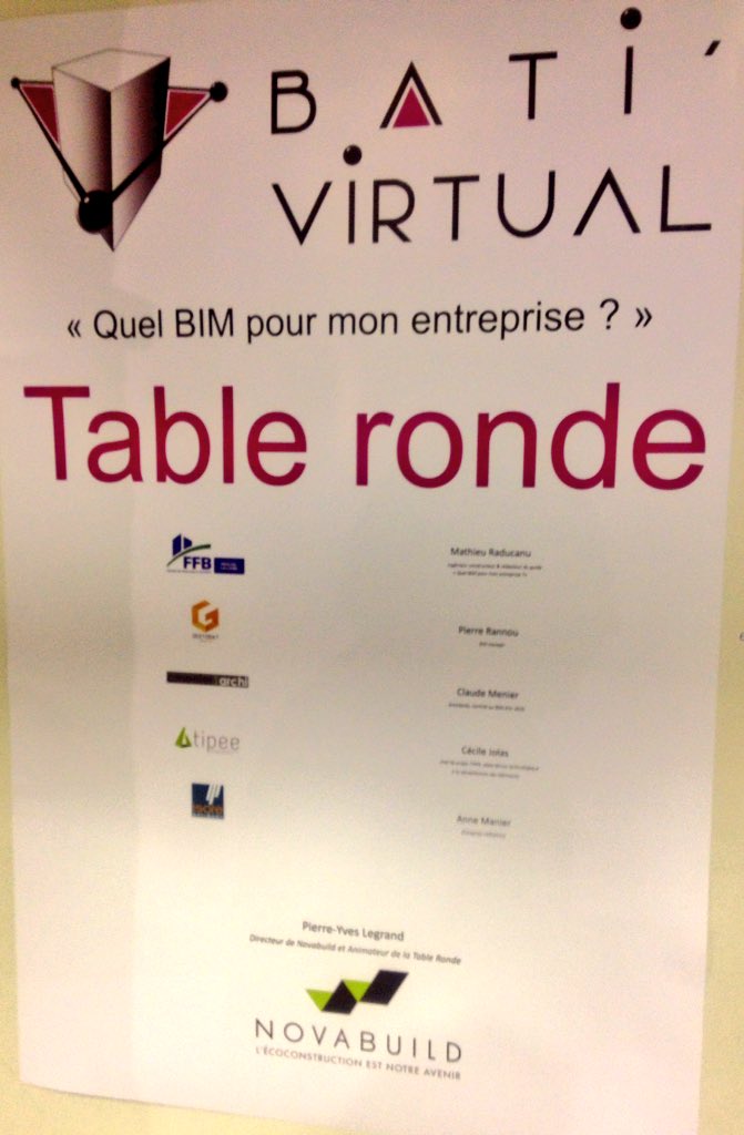 NOVABUILD_'s tweet photo. #bativirtual @novabuild_ anime la TR "quel #BIM pour mon entreprise ?" @JPh_Defawe @clarte53 https://t.co/uFGBKEHHMN