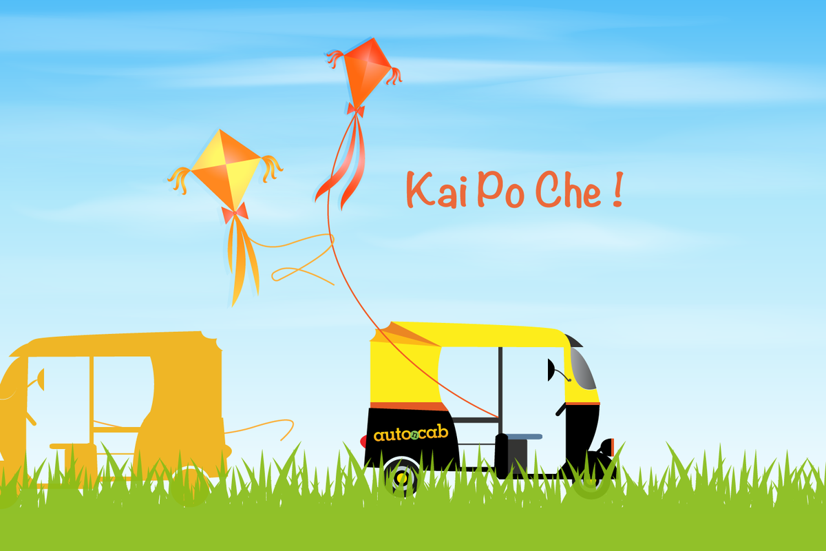 AUTOnCAB's tweet photo. 2016 is bright, and so is Uttarayan.
Make it brighter with AUTOnCAB!
#Uttarayan #MakarSankranti #AUTOnCAB https://t.co/5iPMKk09E2