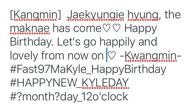 romeophofficial's tweet photo. @teamct_romeo 160115 #Kangmin Tweet Trans
#HAPPYNEW_KYLEDAY #빠른97마카일_생일추카 #ROMEO #로미오 https://t.co/f5htLHhYV0